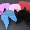 Laser Acrylic Shapes : MIRROR Acrylic Christmas Tree Shapes : Angel Wings Small/Large (3mm) [Black, Purple, Pink, Red, Blue]