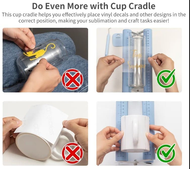 Craft Express Adjustable Tumbler/Cup Cradle Holder with Pincher Clip