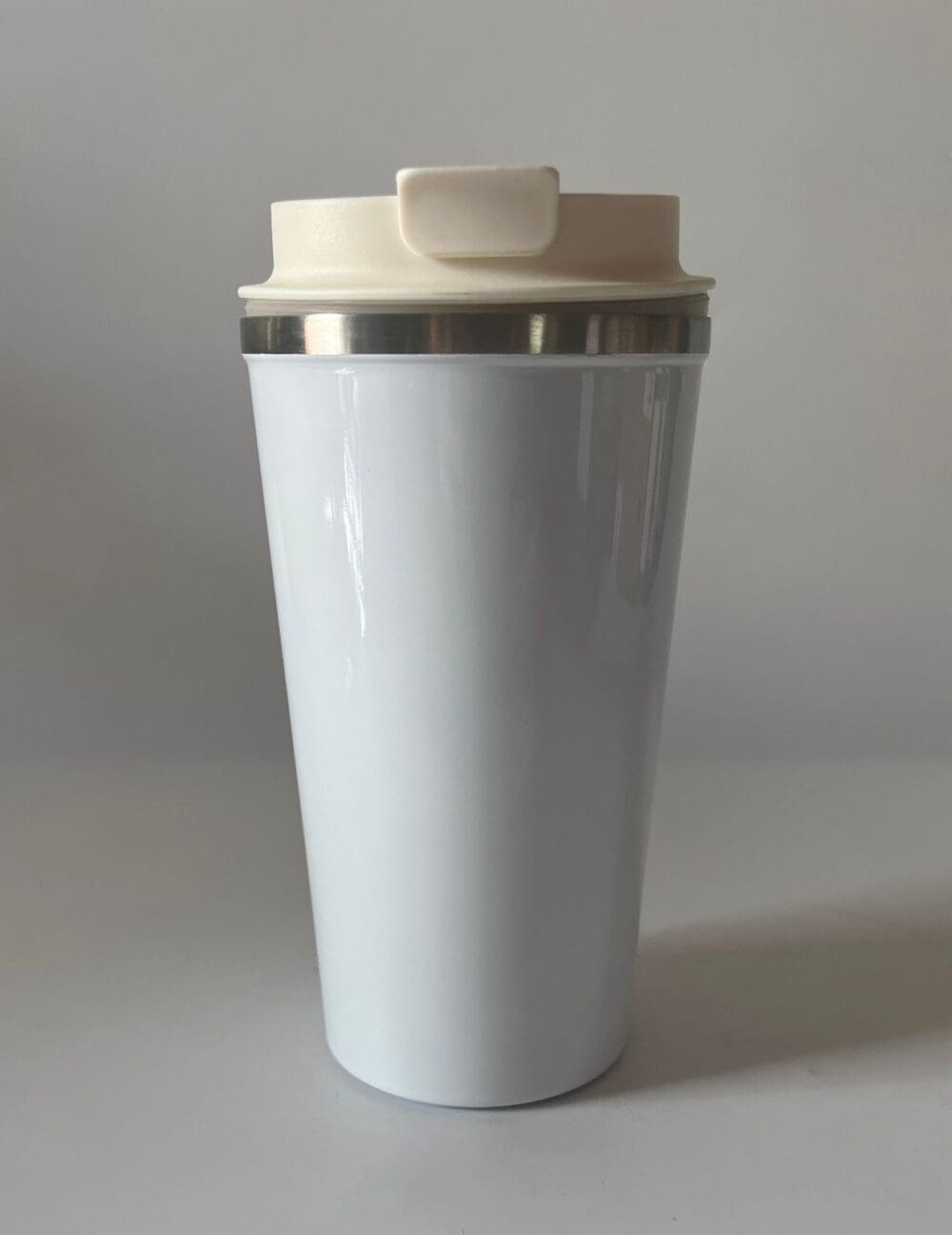 Front Sublimation Blanks : 450ml Beige Stainless Steel Latte Mug