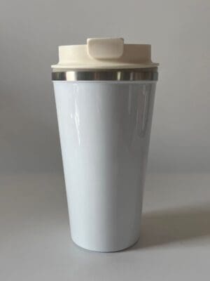 Sublimation Blanks : 450ml Beige Stainless Steel Latte Mug