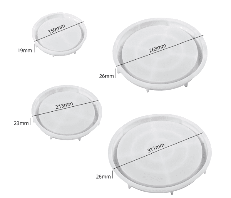 Group Circular Tray Moulds Silicone Moulds : Various Sized Round/Circular Tray Silicone Moulds