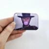 Subli Rect Keychain4 Laser Sublimation Blanks : 3 or 4mm RECTANGLE, 7.3 by 5cm Portrait or Landscape Subli-Acrylic, Disc + with split keyring & clip