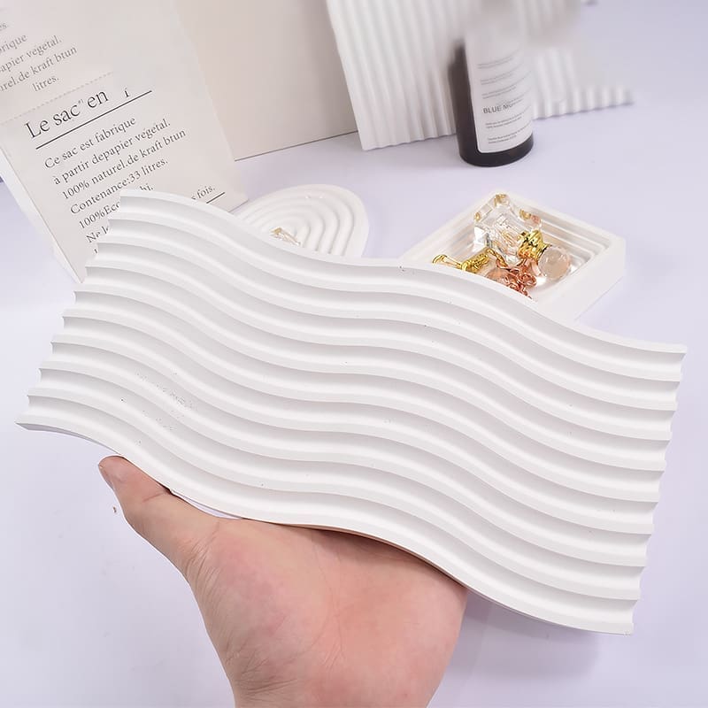 Wave Group14 Silicone Moulds : Various Sized Wave Shaped Silicone Moulds Trays