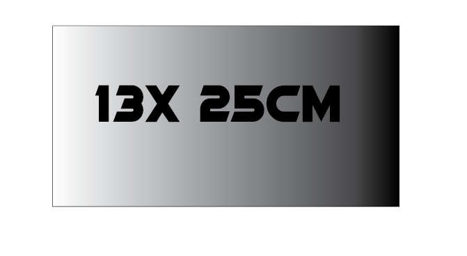 Custom Cut 13 by 25cm Laser Sublimation Blanks : 3mm or 4mm Subli-Acrylic Boards (13cm by 25cm)