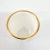 Sublimation Blanks : 1.5oz Shot Glass With White Patch & Gold Rim (TTX)