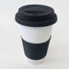 Sublimation Blanks : 15oz Ceramic Latte Mug (With Silicone Black Lid) (TTX)