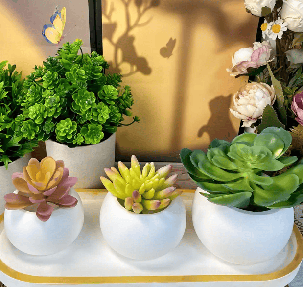 3PieceFlowerPot13 Resin & Epoxy : 3 Piece Floral/Pot Plant Silicone Mould (3 Sizes) [Code TU184_A)