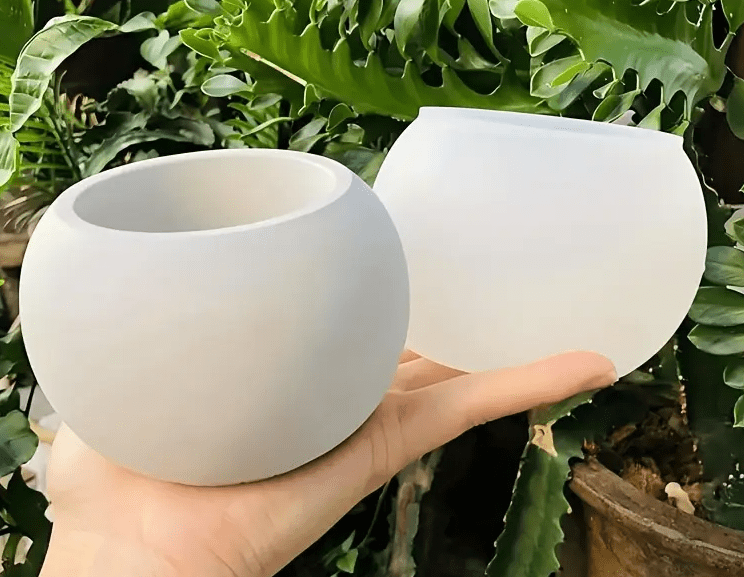 3PieceFlowerPot2 Resin & Epoxy : 3 Piece Floral/Pot Plant Silicone Mould (3 Sizes) [Code TU184_A)