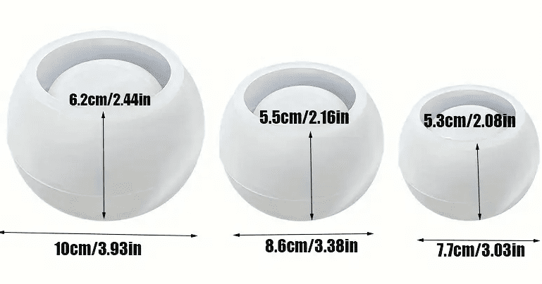3PieceFlowerPot3 Resin & Epoxy : 3 Piece Floral/Pot Plant Silicone Mould (3 Sizes) [Code TU184_A)
