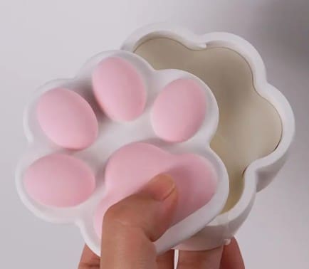 CatStorageBoxSiliconeMould Silicone Moulds : Paw Shaped Storage Box Silicone Mould (PAQ)