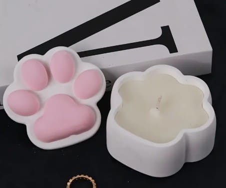 CatStorageBoxSiliconeMould3 Silicone Moulds : Paw Shaped Storage Box Silicone Mould (PAQ)