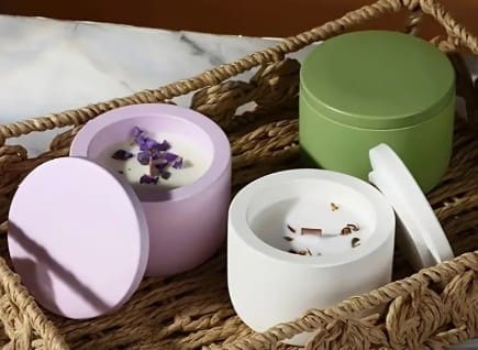Mini Flower Pot Silicone Mould 2 Silicone Moulds : Mini Jar With Lid (MJL)
