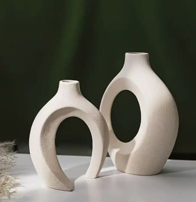 2 Pc Large Irregular Geometric Vase Silicone Mould 2 Silicone Mould: 2 pc Nordic Vase Silicone Mould (2PC-NVSM)
