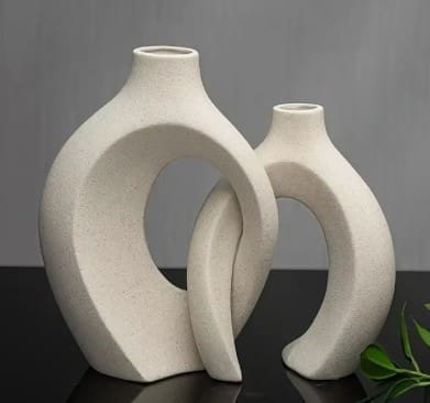 2 Pc Large Irregular Geometric Vase Silicone Mould 3 Silicone Mould: 2 pc Nordic Vase Silicone Mould (2PC-NVSM)