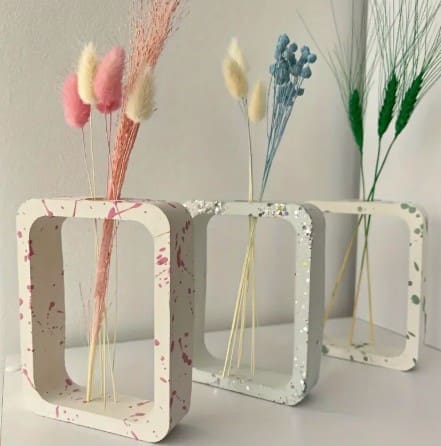 34. Arched Rectangular hydroponic Hollow Flower Vase Silicone Mould Silicone Moulds : 3 Styles Hydroponic Hollow Flower Vase Silicone Moulds (AHSM) [Arched, Circular, Rectangle)
