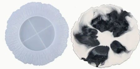 Irregular Round Plate Silicone Mould 3 Silicone Moulds : Irregular Round Tray Silicone Mould (IRTM)