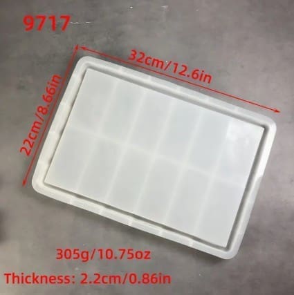 Large Rectangular Silicone Mould 2 Silicone Mould: Large Rectangular Tray Silicone Mould (LRTSM)