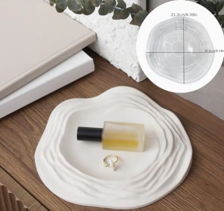 Round Wave Pattern Tray Silicone Mould 2 Silicone Mould : Round Waves Silicone Tray Mould (RWSM)