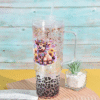 40ozSnowglobe7 Snow Globe Tumblers : 40oz (1182,94mls) Plastic Stanley Dupe Styled Snow Globe Tumbler (with predrilled hole & plug)