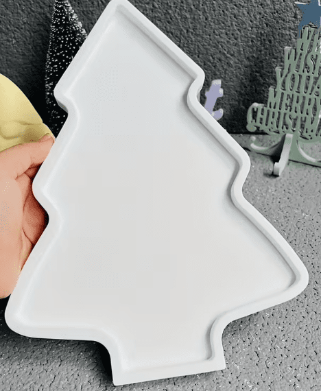 Christmas Tree In Hand Silicone Mould : Christmas Tree Shaped Tray Silicone Mould (CTSM)