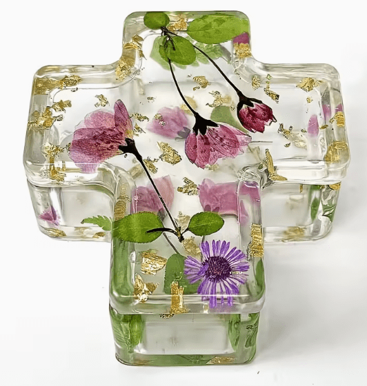 Silicone Mould : Cross Keepsake Box Silicone Mould (CrsBox)