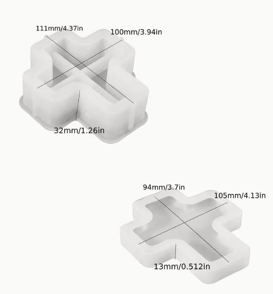 Silicone Mould : Cross Keepsake Box Silicone Mould (CrsBox)