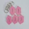 Lips4 Laser Acrylic Shapes : Pastel Acrylic Range : Lip Shape Keychain, Disc + Keyring (Set of 5)