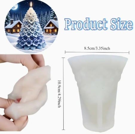 3D Christmas Tree Floral - 2 Silicone Mould : 3D Floral Christmas Tree (3DxFlower)