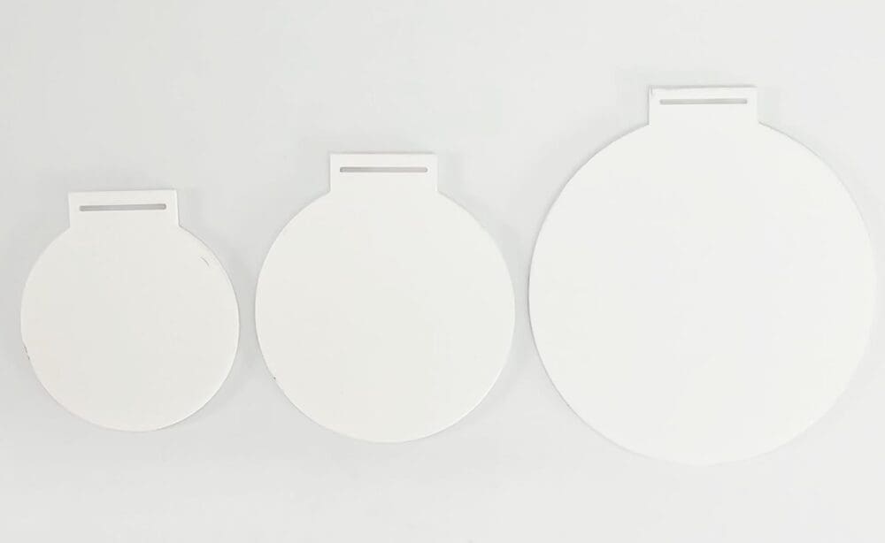 Laser Sublimation Blanks : 3mm or 5mm Clear Acrylic Medals  (S, M, L)