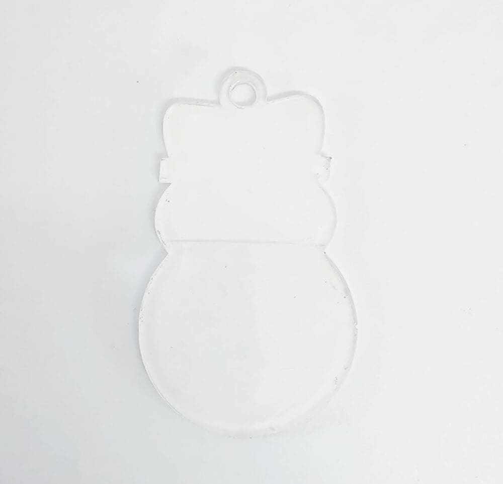Subli;Clear Acrylic Snowman Laser Sublimation Blanks : Subli-Acyrlic (with white coating) Christmas Tree Shapes : Snowman (3 or 4mm)