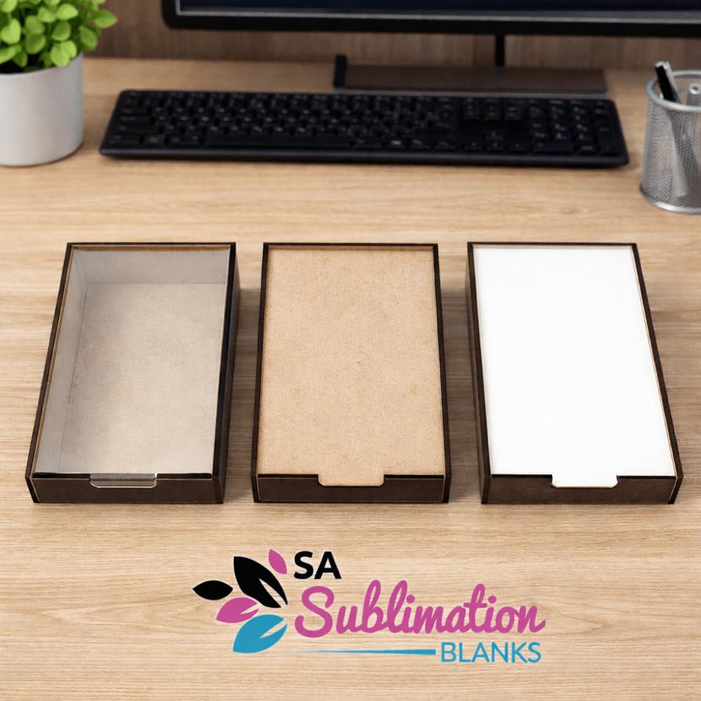 Slider Boxes3 Laser Sublimation Blanks : DIY MDF Sliding Box with 3 lid options