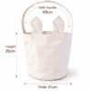 BunnyBagSizing2 Sublimation Blanks : Easter Bunny WHITE Ears Sublimation Bags – Single or Pack of 5 (Locally crafted. Community‑supporting)