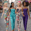 JPS_Group2 Goosey's Homemade Doll Fashion : Strapless Jumpsuit Set (JPS_2) (Locally crafted. Community‑supporting)