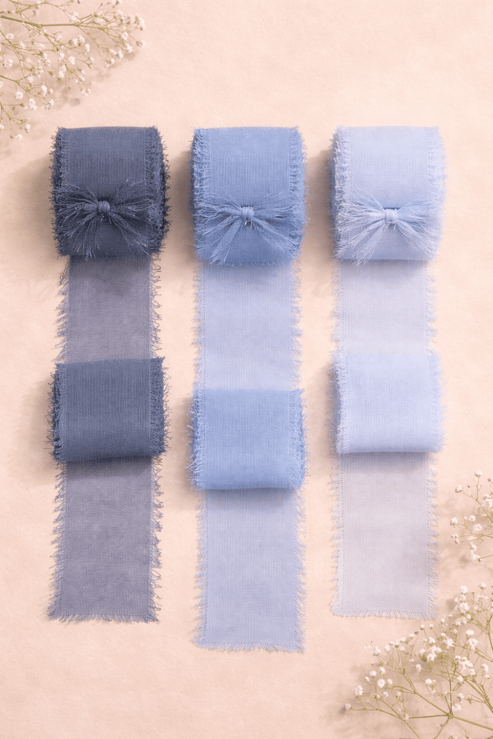 3 Piece Ribbon Chiffon Set Blue Arts & Crafts : 3 Roll Blue Chiffon Ribbon Set (CRSB)