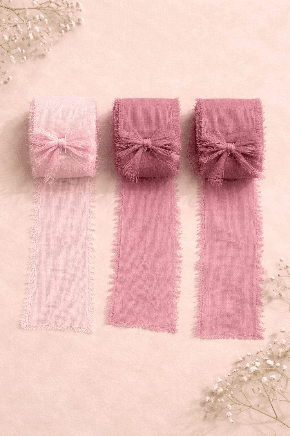 3 Piece Ribbon Chiffon Set Pink Arts & Crafts : 3 Roll Pink Chiffon Ribbon Set (CRP)