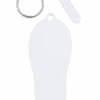 Laser Sublimation Blanks : Blank, 3mm Subli-Acylic Flip Flop Keychain with silver split keyring & clip