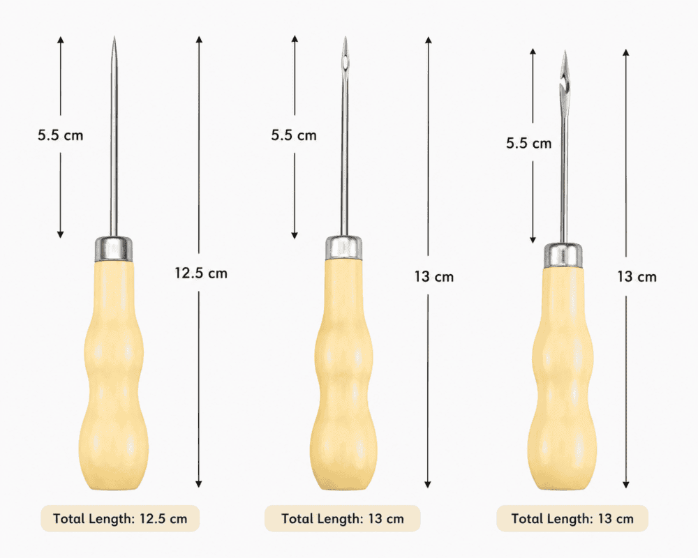 Arts & Crafts : 3-Piece Candle Wick Punch Tool Set