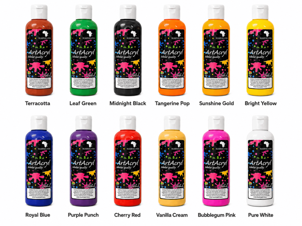 Gypsum Creations : 12 ArtAcryl Acrylic Paint Set (250mls each)