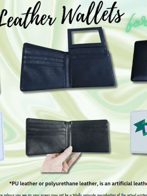 Sublimation Blanks : Men's PU Leather Wallet Single and Double Sided