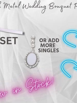 WeddingCharm Sublimation Blanks : Wedding Bouquet Photo Charm