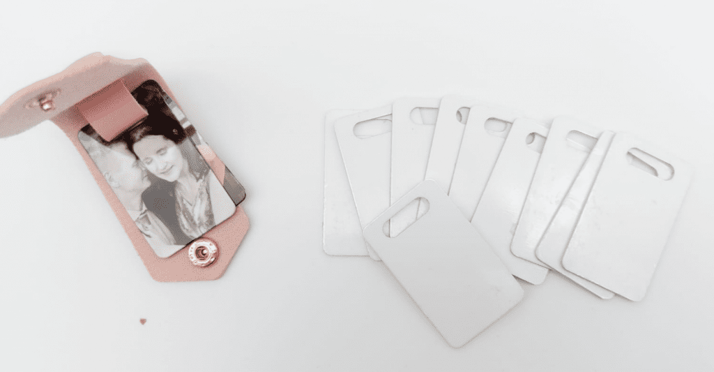 Softkeyring_Inserts2 Sublimation Blanks : Soft PU Leather Keyring with metal insert