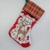 Christmas Blanks : Boot Sequins/Plaid Top Stockings