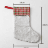 Christmas Blanks : Boot Sequins/Plaid Top Stockings
