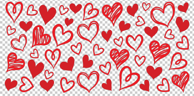 Valentine Hearts web VT1 3D UV Stickers : Red Heart Wrap (11oz Mug, 12oz, 16oz Libbey/Cola Glass VT1)
