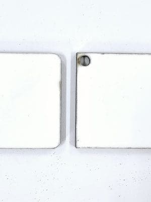 MDF Square Laser Sublimation Blanks : Super Glossy 3mm Single or Double Sided Sublimation MDF SQUARE 5 & 6cm Keychain + 30mm Split Keyring