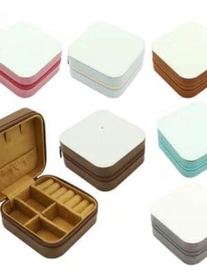 Sublimation : PU Leather Jewelry Box for Sublimation (10 by 10 by 5cm)