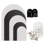 Archblackandwhite Laser Acrylic Blanks : BLACK & WHITE ARCHED A6, A5, A4, A3, A2, A1 Sheets (3mm)