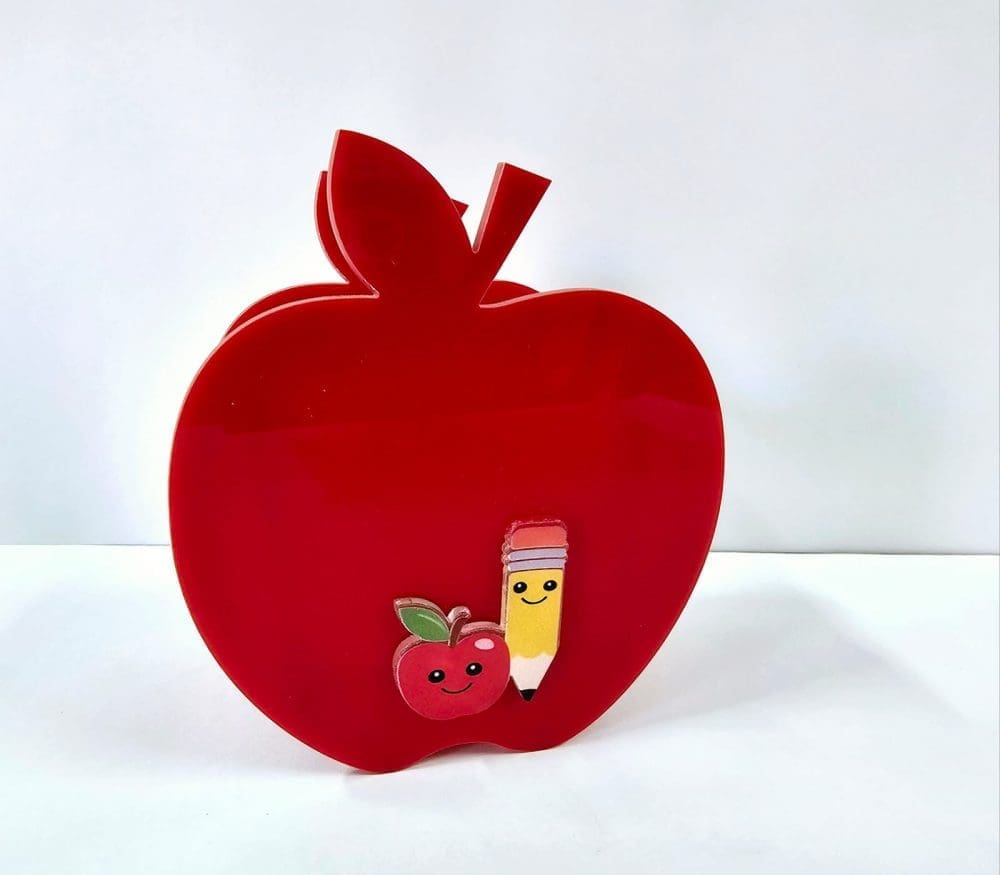 apple 3 Laser DIY Acrylic : Apple Pen/Pencil Holder