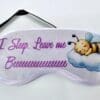 Sublimation Blanks : Eye Mask, Silver White satin with flexible black elastic band (CODE: GIFT-17560)