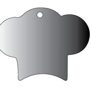 Chefhat Laser Sublimation Blanks : Glossy 3mm Single or Double Sided Sublimation MDF CHEF HAT Keychain + 30mm Split Keyring